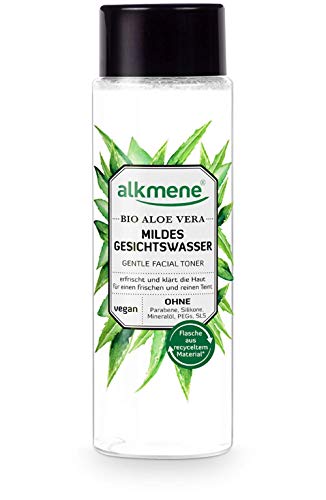 alkmene Agua micelar con aloe vera orgánico - Tónico facial para todo tipo de piel - desmaquillante vegano sin siliconas, parabenos, PEGs, SLS y SLES (1x 200 ml)