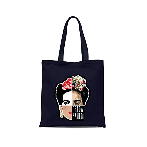 all sas Bolsa de la compra Frida Kahlo 100% tela de algodón impresión Made in Italy