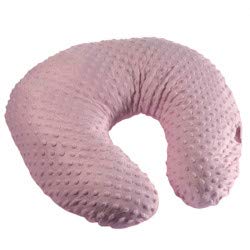 Almohada cojín de lactancia suave, funda desenfundable y lavable. Bonitos colores (Rosa maquillaje)