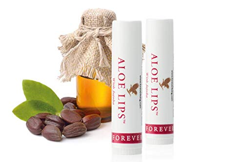 Aloe Vera Lips Lip – Lápiz labial de aloe Lips – Juego de 2 unidades – con aloe vera y jojoba – Forever Living FLP – Original