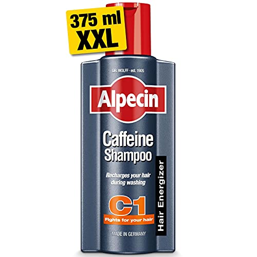 Alpecin Champú Cafeína C1 1x 375 ml | Champu anticaida hombre y con cafeina | Tratamiento para la caida del cabello | Alpecin Shampoo Anti Hair Loss Treatment Men