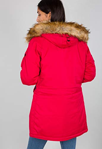 ALPHA INDUSTRIES Explorer Wmn Chaqueta, Rouge, S Damas