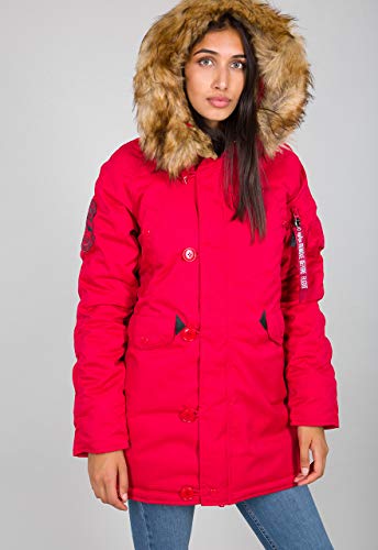 ALPHA INDUSTRIES Explorer Wmn Chaqueta, Rouge, S Damas