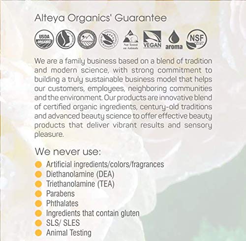 Alteya Organic Limpiador Facial Gentle Brightening Cleanser Rosa y Mullein 200 ml – NaTrue Certificado - Cuidado de la piel Natural Puro Orgánico