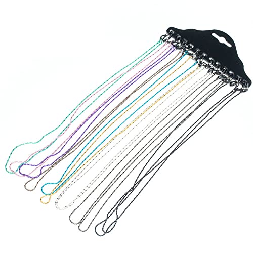 Amasawa Cadena de Gafas(12 Pcs),vidrios de moda multicolor cadena de cadena gafas/gafas cadena/gafas línea/gafas de sol cadena cuello cordón/gafas marco cuello cuerda.