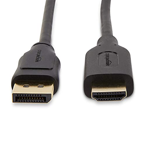 Amazon Basics - Cable adaptador DisplayPort a HDMI (1.8 m)