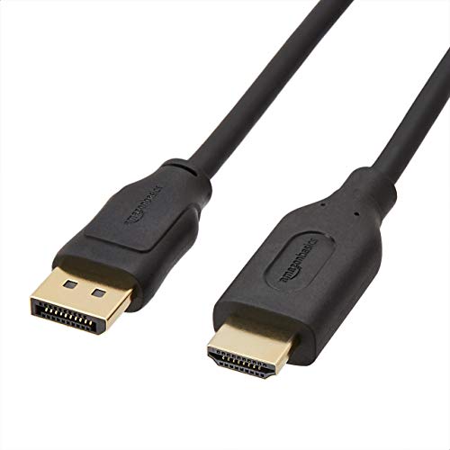 Amazon Basics - Cable adaptador DisplayPort a HDMI (1.8 m)