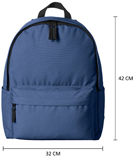 Amazon Basics, Mochila de estilo clásico, Azul (Azul Marino)