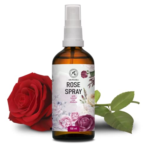 Ambientador Pulverizador con Extracto de Flor de Rosa - 100ml - Perfumador Hogar - Perfume de Interior - Fragancia Rosa - Spray Almohada - Ambientador Armario Ropa - Perfumador Spray