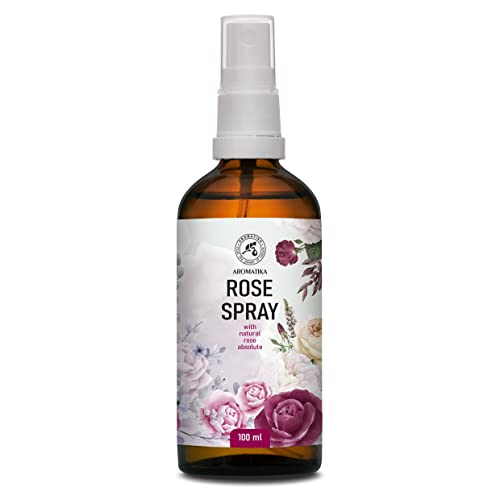 Ambientador Pulverizador con Extracto de Flor de Rosa - 100ml - Perfumador Hogar - Perfume de Interior - Fragancia Rosa - Spray Almohada - Ambientador Armario Ropa - Perfumador Spray