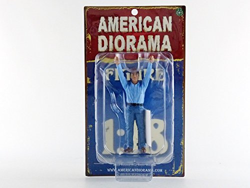 American Diorama – 77428 – Figura Crew Holding Reflector – Escala 1/18 – Azul/Negro