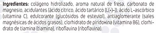 AMLsport - Colágeno con magnesio + vit c, b1, b2 y b6 – 350 gramos (sabor fresa) articulaciones fuertes. Regenerador de tejidos con colágeno hidrolizado tipo 1 y 2. Envase para 46 días.