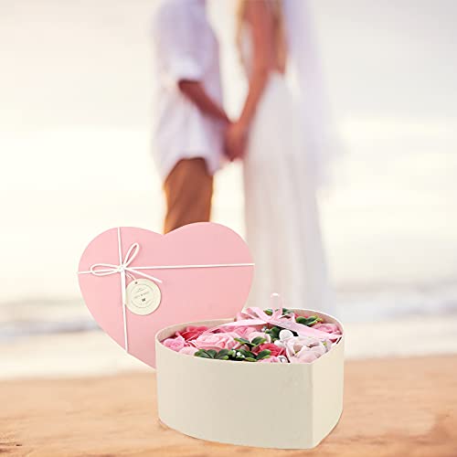 ANBET Caja de Regalo de Flores Falsas Jabón Artificial Rose Preservada para Siempre Regalo de Flores para Damas para el Día de la Madre el Día de San Valentín el Día del Maestro Boda (Rosa)