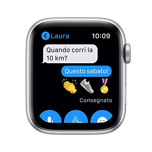 Apple Watch Series 6 (GPS, 44 mm) Caja de Aluminio en Plata - Correa Deportiva Blanca