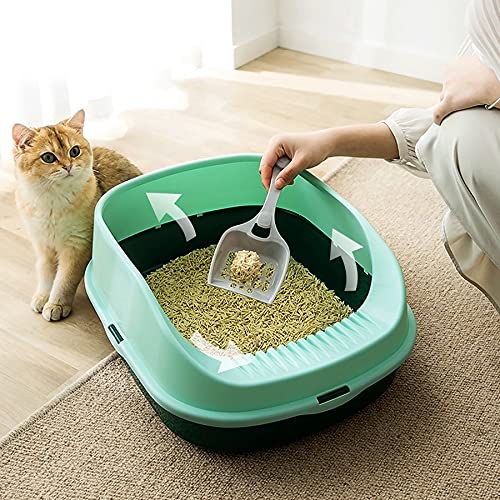 Arenero Gato Grande Bandeja Higiénica Arenero Gatos Gato Caja De Arena Bandeja Arena para Gatos 47*39*20CM Color Aleatorio(SOY118)