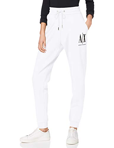 Armani Exchange Icon Project Jogger Pantalones de Deporte, Blanco (Optic White 1000), 42 (Talla del Fabricante: Medium) para Mujer