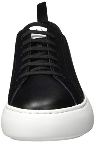 Armani Exchange The Super Sneaker, Zapatillas Mujer, Negro, 38 EU