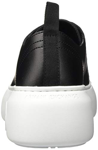 Armani Exchange The Super Sneaker, Zapatillas Mujer, Negro, 38 EU