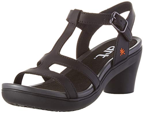 Art Alfama, Sandalias con Punta Abierta Mujer, Negro (Black/Carbon Black/Carbon), 38 EU