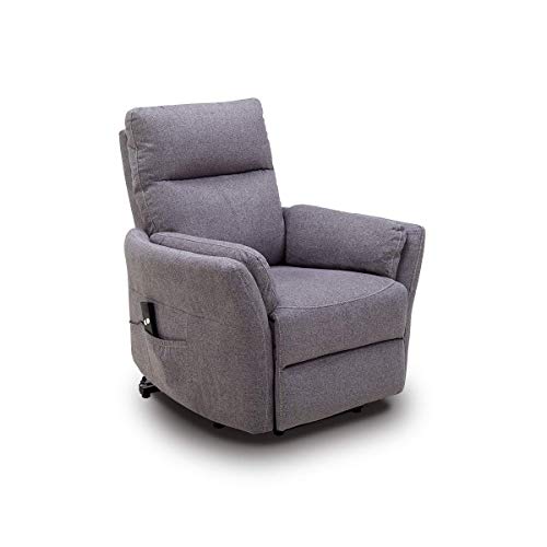 Astan Hogar Sillón Relax con Función Auto-Ayuda (Levanta Personas), Reclinación Eléctrica, Modelo Vito AH-AR10300GR, Gris,