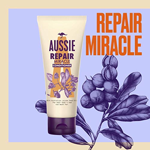 Aussie Repair Miracle Acondicionador 200 ml, Acondicionador Reparación, Para El Pelo Que Se Lo Ha Pasado Bomba