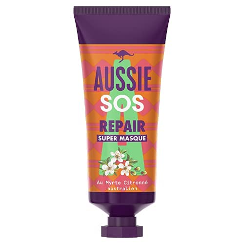 Aussie Tratamiento Acondicionador Intensivo Para El Cuidado Del Cabello SOS Repair Shot Para Pelo Dañado Y Débil 200 ml (8 x 25 ml)