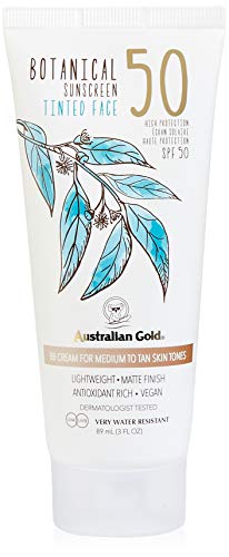 Australian Gold Botanical Spf50 Tinted Face Medium-Tan, Blanco, 88 Mililitros