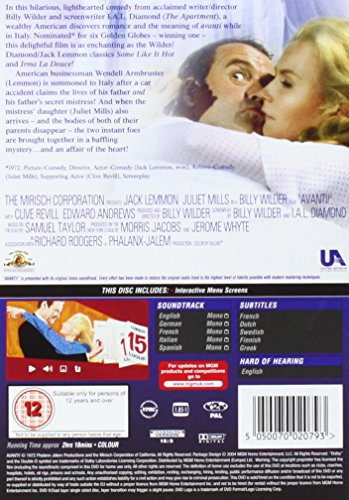 Avanti DVD [Reino Unido]