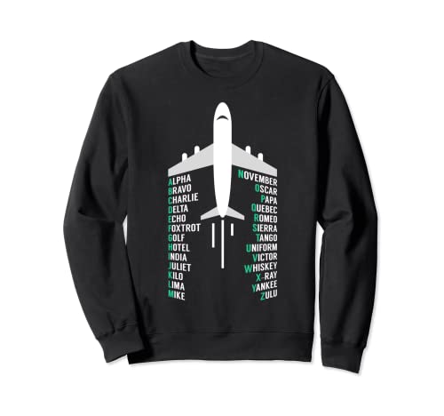 Avión alfabeto fonético avión avión regalo Sudadera