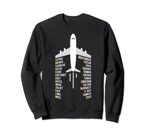 Avión avión alfabeto fonético regalo Sudadera