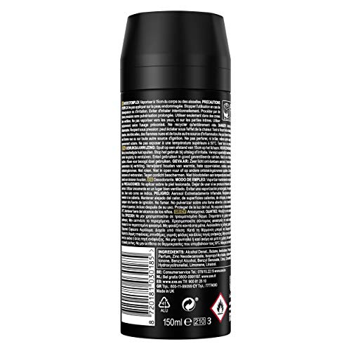 Axe Gold Rock Desodorante, 150 ml, pack de 6