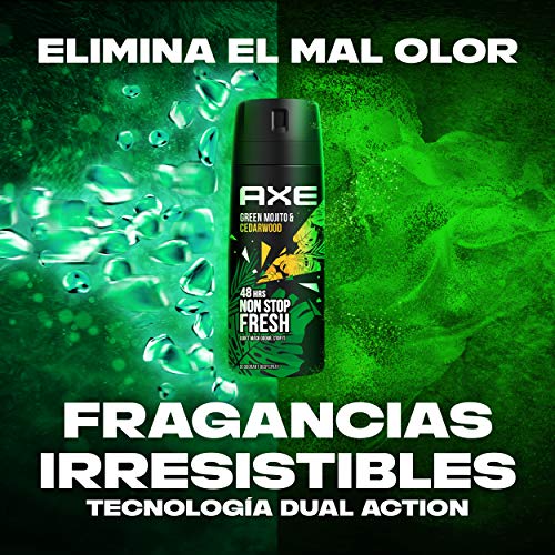 Axe Wild Desodorante - en Aerosol (Mojito Y Madera) 150 ml - Pack de 6