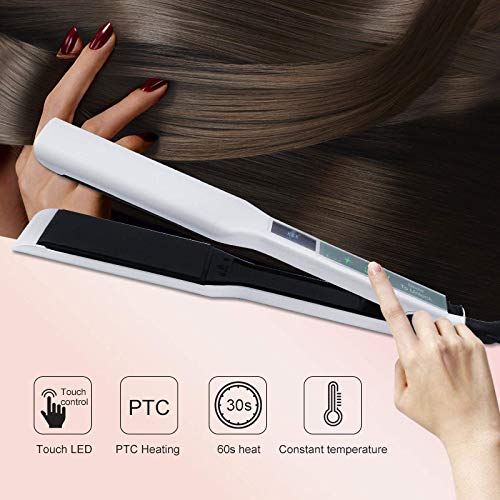 AYDQC Peluquería Inteligente Scree Scre Titanium Herramienta Cerámica Revestimiento Cerámico LCD Pelo Eléctrico Profesional Plano Planco Rojo fengong (Color : Red)