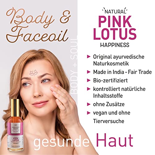 Ayurveda Naturkosmetik Pink Lotus Aceite corporal y facial de Himalaya 's Dreams