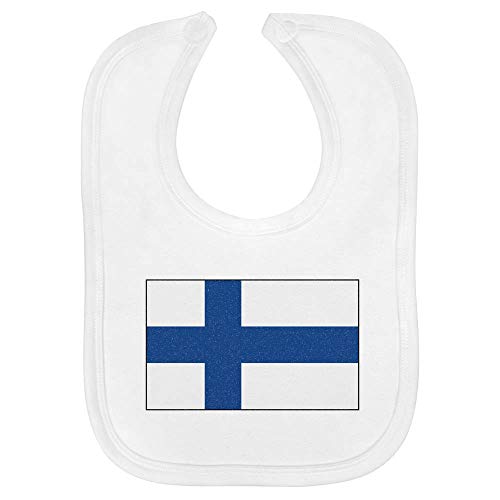 Azeeda 'Bandera de Finlandia' Bebé Babero (BI00015726)