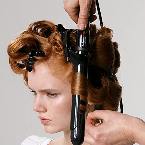 BaByliss PRO Tenacilla Advanced Curl 32 mm BAB2474TDE Rizador de pelo profesional para rizos sueltos y ondas voluminosas, Tecnología Diamond Titanium