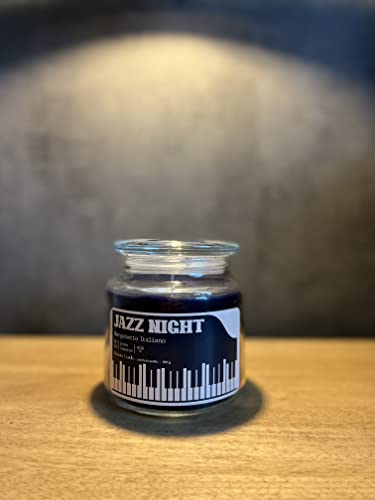 Bacana Candle - Vela Perfumada en Vaso - Vela Aromática en Frasco de Vidrio con Tapa - Vela Original para Regalo - 560 gramos - ± 100 Horas de Combustión - Jazz Night - Bergamoto Italiano