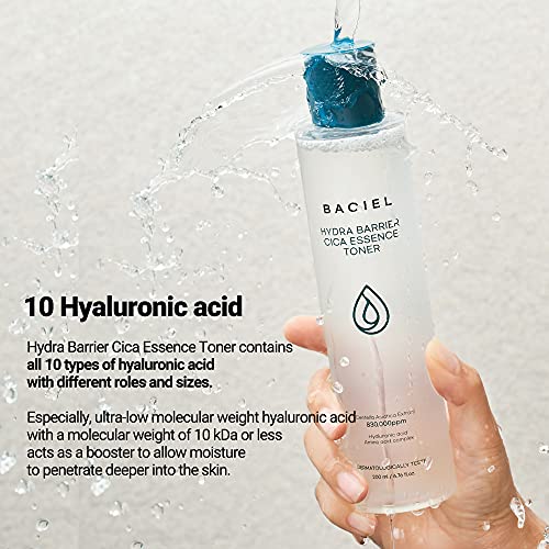 BACIEL- Tóner Hydra Barrier CICA Essence - Centella Asistica | Hidratante | Calmante | Aminoácidos | Ácidos hialurónicos | Niacinamidas | Tónico Calmante Diario 200ml 6.76 fl.oz