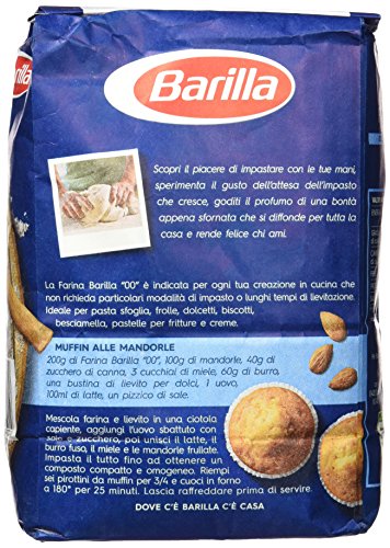 Barilla 10x Farina Tipo 00 Grano tenero Harina de Trigo Blando 1Kg