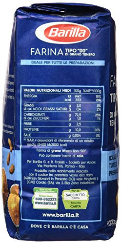 Barilla 10x Farina Tipo 00 Grano tenero Harina de Trigo Blando 1Kg