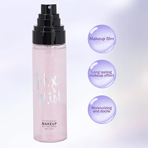 Base fijadora de maquillaje en aerosol de larga duración, impermeable, resistente al sudor, base fijadora, resistente al agua y al sudor, textura fina y brumosa, hidratante y no pegajosa, 100 ml