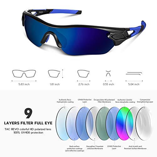 Bea Cool Gafas de sol deportivas polarizadas para hombres, mujeres, jóvenes, béisbol, ciclismo, correr, pesca, golf, motocicleta, TAC