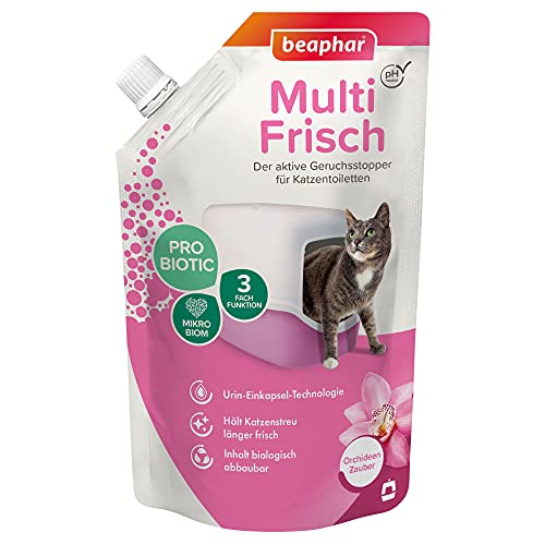 Beaphar Desodorante para Arena para Gatos Multi Fresh, Aroma Fresco para el arenero de Gatos, Hace Que la Arena de Gatos dure más Tiempo, pH Neutro, 400 g