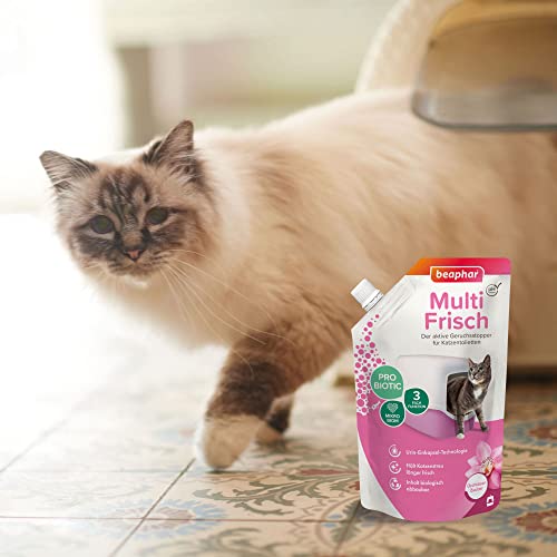 Beaphar Desodorante para Arena para Gatos Multi Fresh, Aroma Fresco para el arenero de Gatos, Hace Que la Arena de Gatos dure más Tiempo, pH Neutro, 400 g