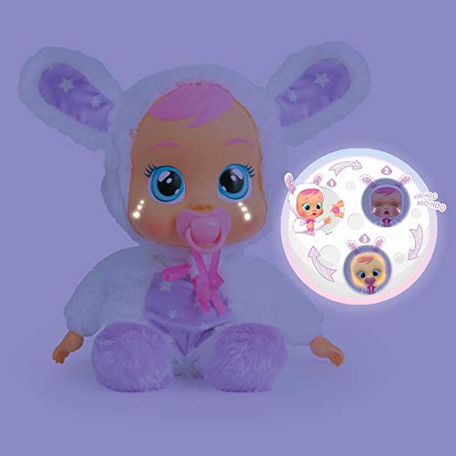 BEBÉS LLORONES Buenas Noches Coney | Muñeca con Luz nocturna y Melodías para jugar y relajar antes de Dormir - Juguete y Regalo para niñas y niños +18 Meses