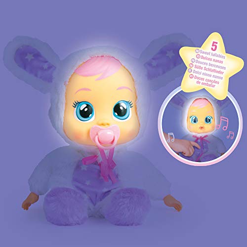 BEBÉS LLORONES Buenas Noches Coney | Muñeca con Luz nocturna y Melodías para jugar y relajar antes de Dormir - Juguete y Regalo para niñas y niños +18 Meses