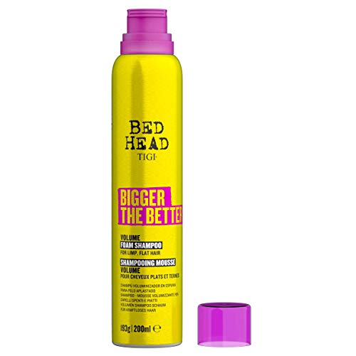 BED HEAD by TIGI - Bigger The Better, Champú de espuma voluminizador para cabello fino, 200 ml