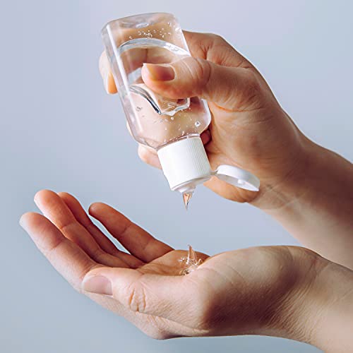 Belle Vous Botellas Plastico Transparente Tapa Abatible (Pack de 20) Botes Plastico 60 ml Reutilizables Vacíos para Apretar - Botes Viaje Rellenables, Cosméticos, Acondicionador, Loción, Champú y Mas