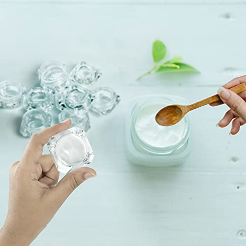 Belle Vous Botes Pequeños de Plastico Transparente para Cosméticos con Tapa (Pack 100) 5ml / 5 g Botes de Plastico para Viaje Libre de BPA Vacíos para Maquillaje, Sombra de Ojos, Crema, Loción, Polvos