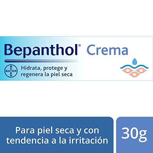 Bepanthol Crema Hidratante, Protege y Regenera la Piel Seca e Irritada, incluso Tras Tratamientos Estéticos y Exposición Solar, 30 g